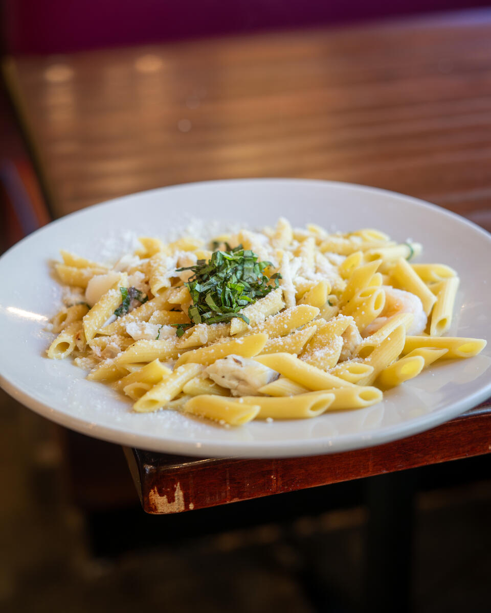 Pasta dish at Moccia's